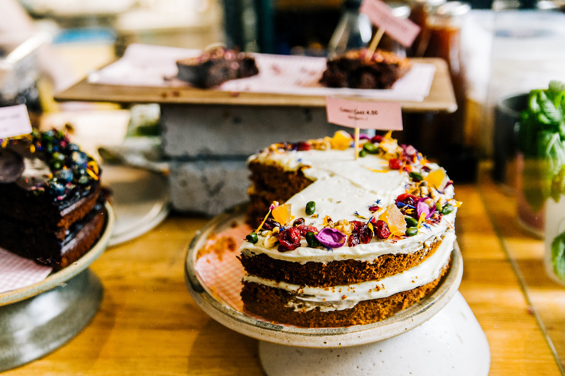 Baked Cake With Candies on Top